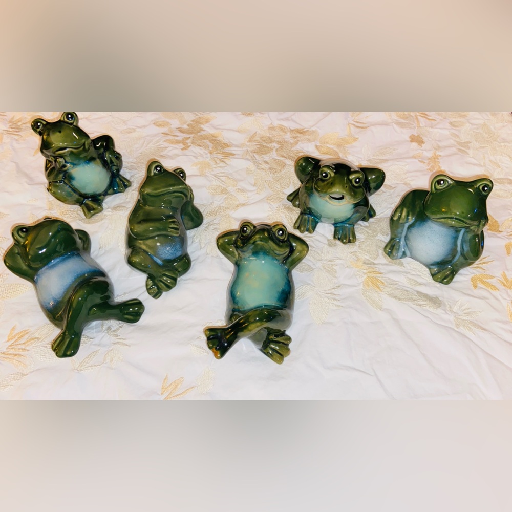 Frogs🐸Galore, Selling My 6 Piece Set, Can Exhibit Unique Flaws/Small Scratches - Picture 6 of 16